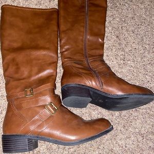 Knee high brown boots